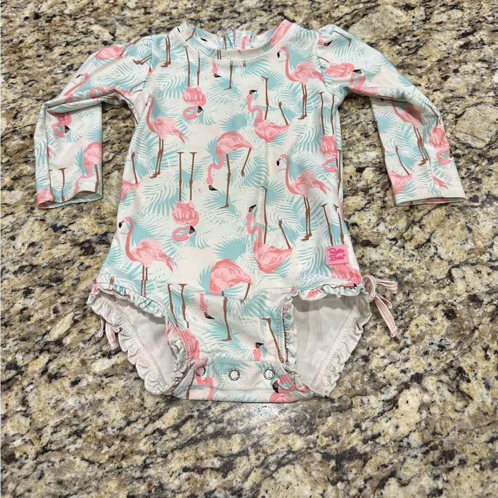 Ruffle Butts flamingo 18-24 month 1 piece